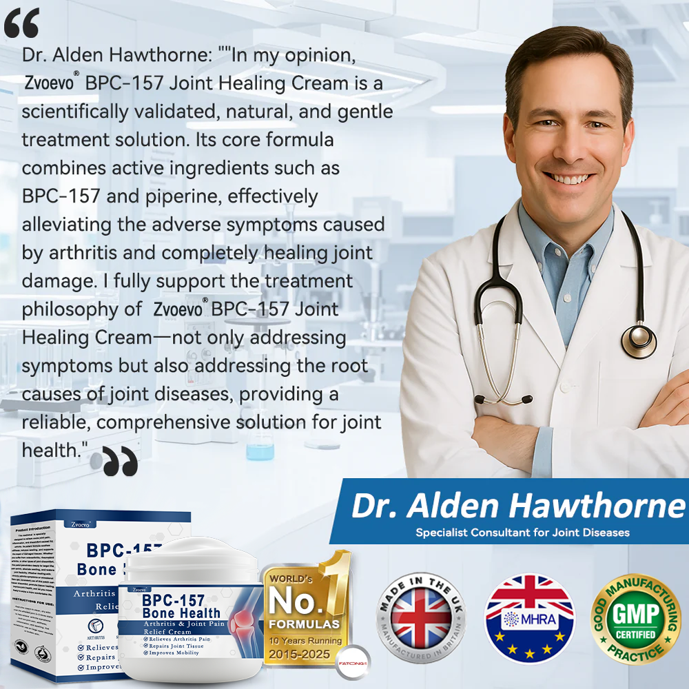 Zvoevo® BPC-157 Joint Repair Cream 👨‍⚕️ MHRA Certified (Treats arthritis, neuropathy, rheumatism & sports injuries — improves mobility & flexibility)
